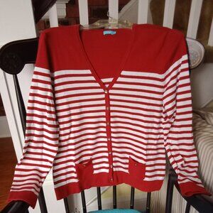 Striped V-neck Sweater